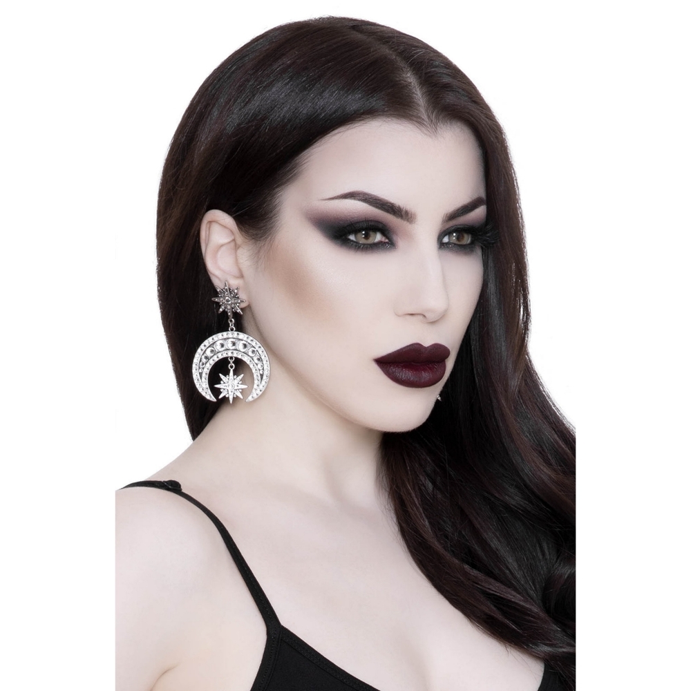 Killstar Zephirah Crescent Earrings